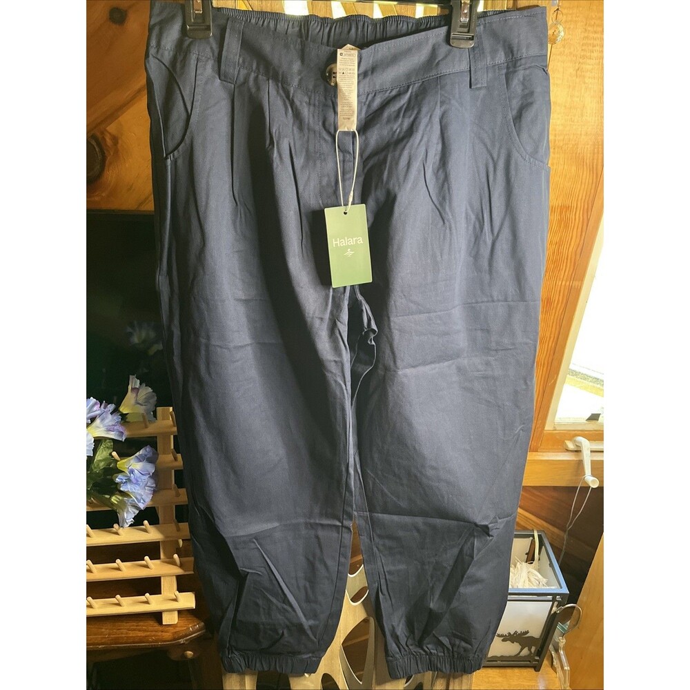 Halara Mid Rise Casual Joggers with Pockets Moonlit Ocean Blue Large Regular